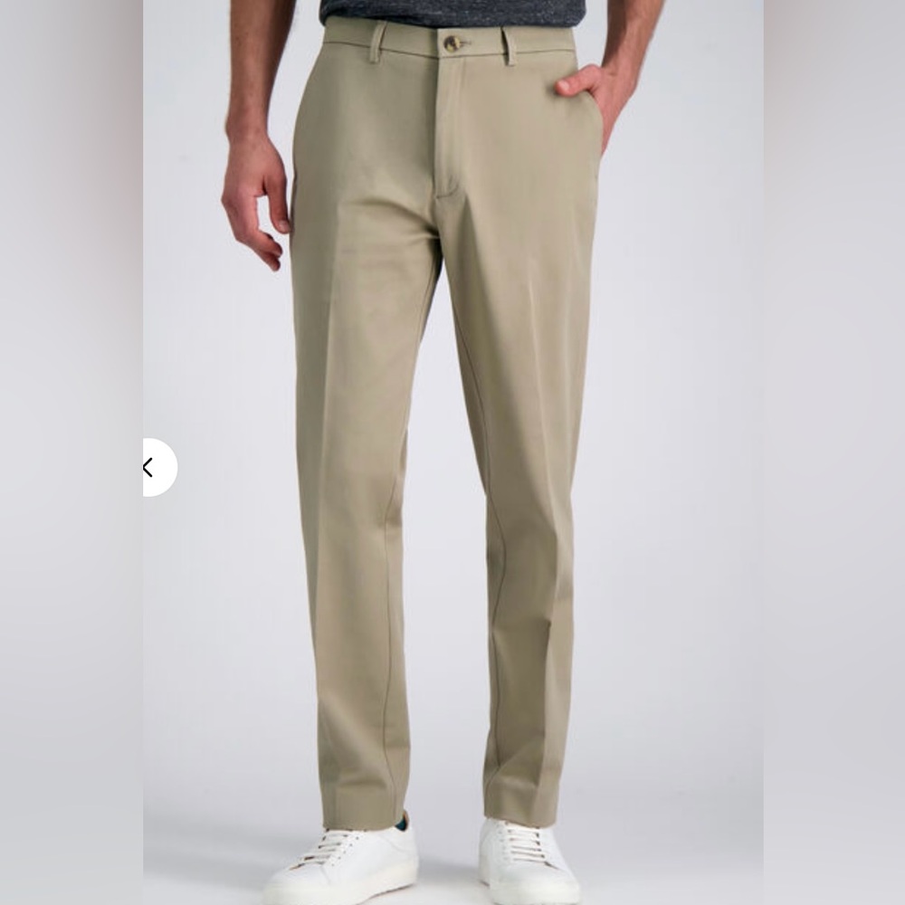 Haggar men, straight fit, dressy pants 34x32. ColorMedium Khaki